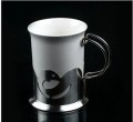陶瓷咖啡杯 不锈钢办公杯 200ML