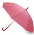 长柄钩形伞 PVC长柄伞 粉红色伞