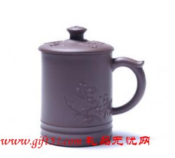 梅花盖紫砂茶