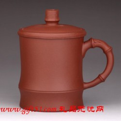 紫砂颈竹杯