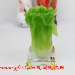 百财笔筒白菜工艺品定做