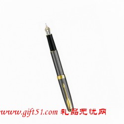 派克卓尔纯银格子纹墨水笔