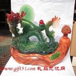 龙年礼品,祥瑞人生龙摆件树脂工艺品