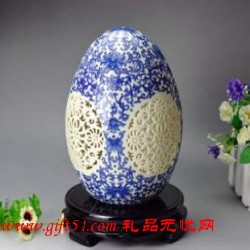 青花镂空富贵蛋定制