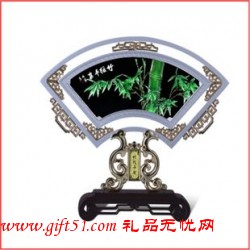 炭盘竹报平安摆件定做