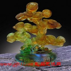 琉璃招财树摆件定制