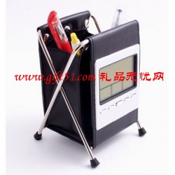 皮质万年历笔筒/万年历收纳架