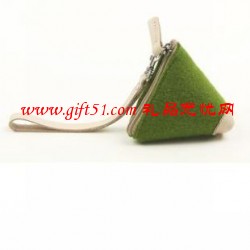 带挂绳粽子硬币包,羊毛毡钥匙包