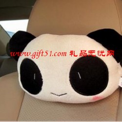 可爱熊猫汽车枕|汽车靠枕|护颈枕定制