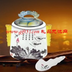 和谐共赢梯形茶叶罐