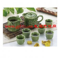 乾唐轩带手柄新竹节茶具