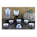国色天香玉瓷茶具9件套