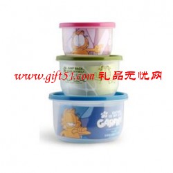 加菲猫缤纷三入保鲜碗