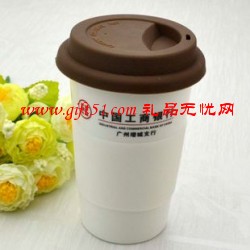巧克力色盖星巴克单层杯