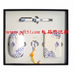 青花韵移动电源商务会议套装