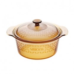 美国康宁 VISIONS晶彩透明锅四叶草花色(3.5L浅）