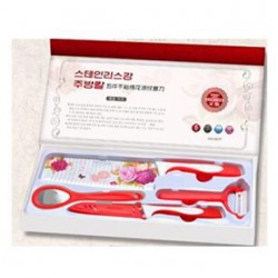科耐尔5件不粘花烤花波纹厨具用品套装