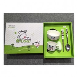 高档蒙牛陶瓷餐具五件套
